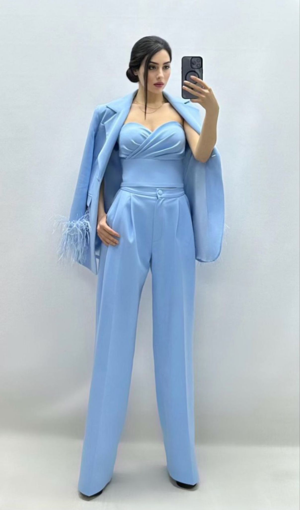 Sea-blue suit